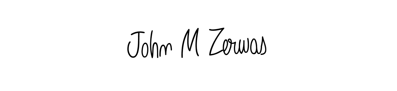 Make a beautiful signature design for name John M Zerwas. With this signature (Angelique-Rose-font-FFP) style, you can create a handwritten signature for free. John M Zerwas signature style 5 images and pictures png