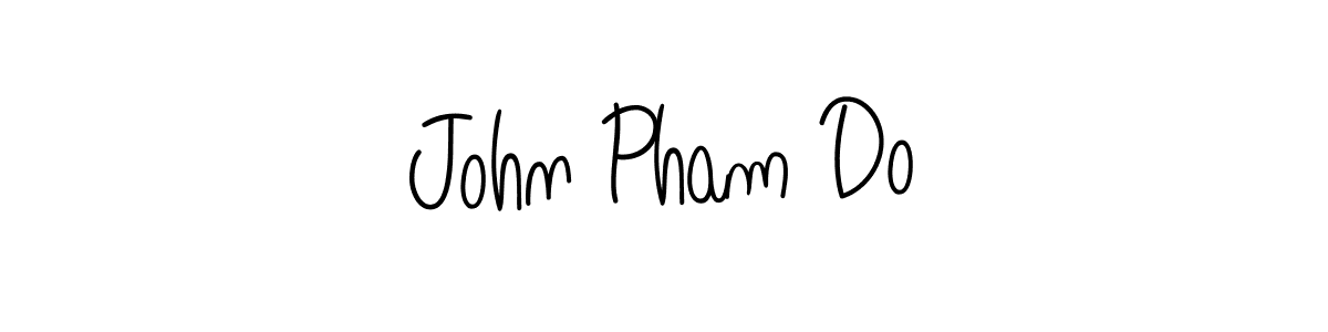 You should practise on your own different ways (Angelique-Rose-font-FFP) to write your name (John Pham Do) in signature. don't let someone else do it for you. John Pham Do signature style 5 images and pictures png