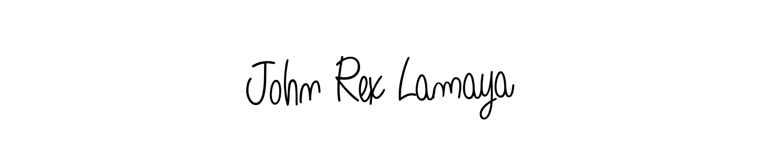 Use a signature maker to create a handwritten signature online. With this signature software, you can design (Angelique-Rose-font-FFP) your own signature for name John Rex Lamaya. John Rex Lamaya signature style 5 images and pictures png