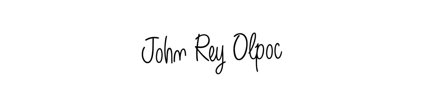 The best way (Angelique-Rose-font-FFP) to make a short signature is to pick only two or three words in your name. The name John Rey Olpoc include a total of six letters. For converting this name. John Rey Olpoc signature style 5 images and pictures png