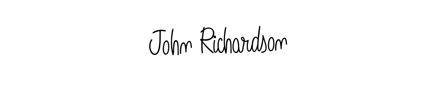 You should practise on your own different ways (Angelique-Rose-font-FFP) to write your name (John Richardson) in signature. don't let someone else do it for you. John Richardson signature style 5 images and pictures png