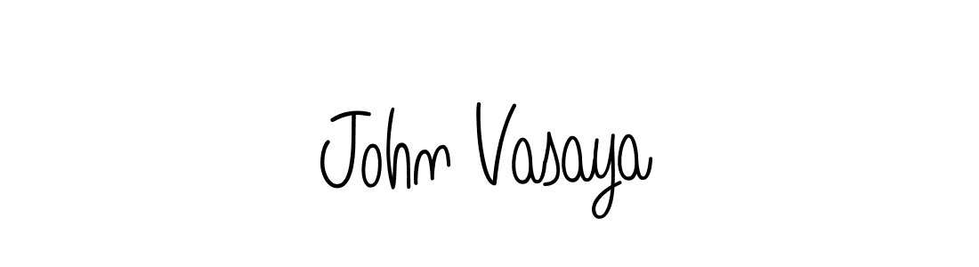 The best way (Angelique-Rose-font-FFP) to make a short signature is to pick only two or three words in your name. The name John Vasaya include a total of six letters. For converting this name. John Vasaya signature style 5 images and pictures png