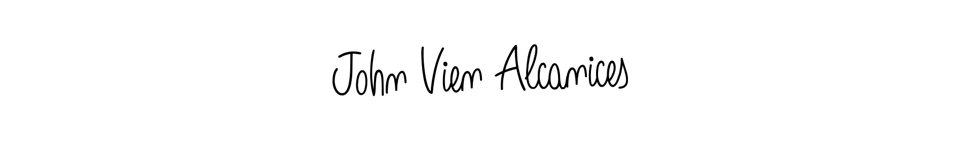 Make a beautiful signature design for name John Vien Alcanices. With this signature (Angelique-Rose-font-FFP) style, you can create a handwritten signature for free. John Vien Alcanices signature style 5 images and pictures png