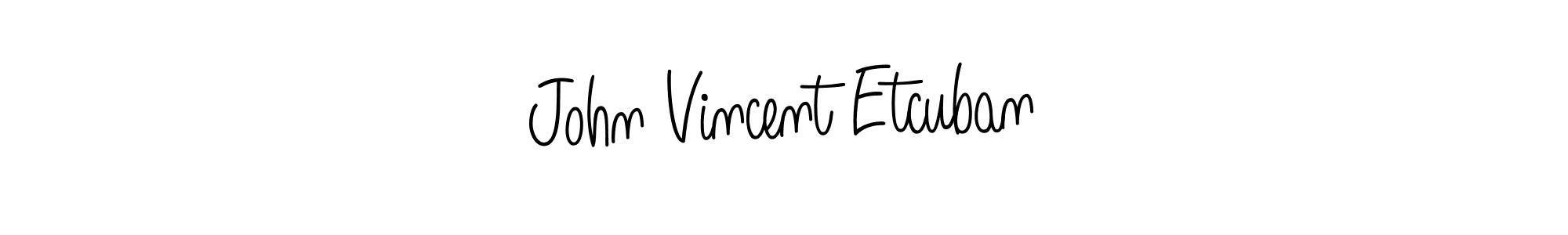Make a beautiful signature design for name John Vincent Etcuban. With this signature (Angelique-Rose-font-FFP) style, you can create a handwritten signature for free. John Vincent Etcuban signature style 5 images and pictures png