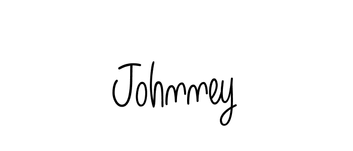 Make a beautiful signature design for name Johnney. With this signature (Angelique-Rose-font-FFP) style, you can create a handwritten signature for free. Johnney signature style 5 images and pictures png