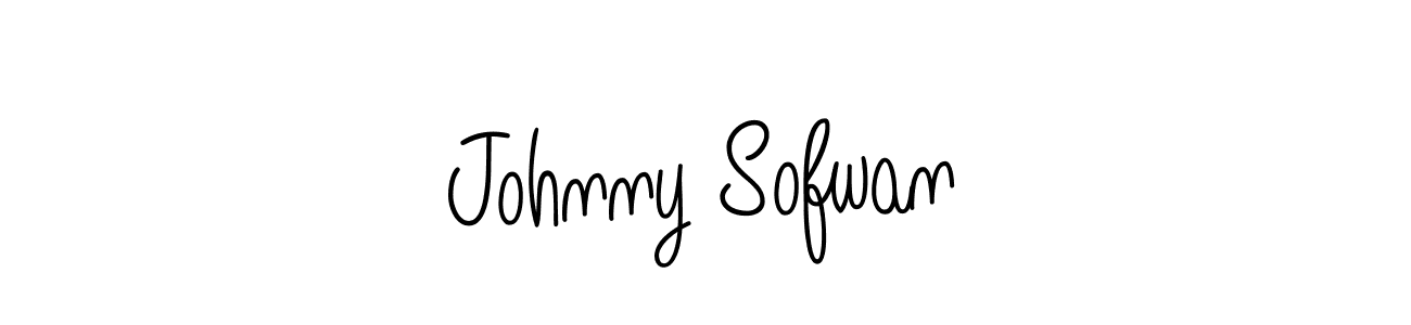 Use a signature maker to create a handwritten signature online. With this signature software, you can design (Angelique-Rose-font-FFP) your own signature for name Johnny Sofwan. Johnny Sofwan signature style 5 images and pictures png