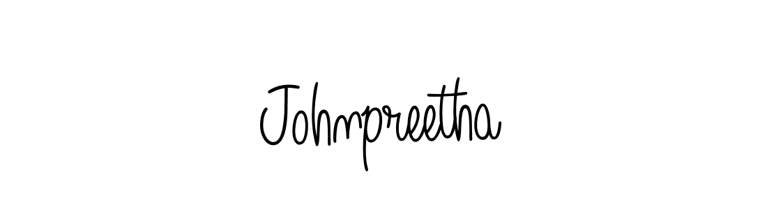 Johnpreetha stylish signature style. Best Handwritten Sign (Angelique-Rose-font-FFP) for my name. Handwritten Signature Collection Ideas for my name Johnpreetha. Johnpreetha signature style 5 images and pictures png