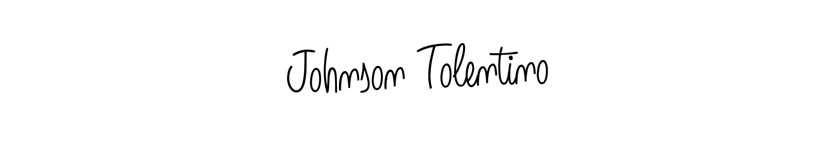 Use a signature maker to create a handwritten signature online. With this signature software, you can design (Angelique-Rose-font-FFP) your own signature for name Johnson Tolentino. Johnson Tolentino signature style 5 images and pictures png
