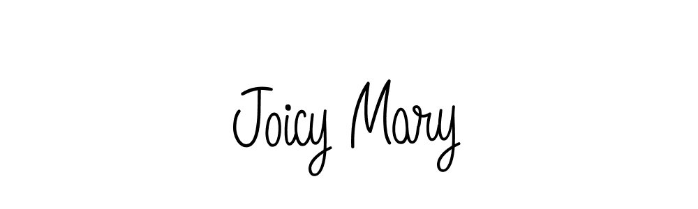 You should practise on your own different ways (Angelique-Rose-font-FFP) to write your name (Joicy Mary) in signature. don't let someone else do it for you. Joicy Mary signature style 5 images and pictures png