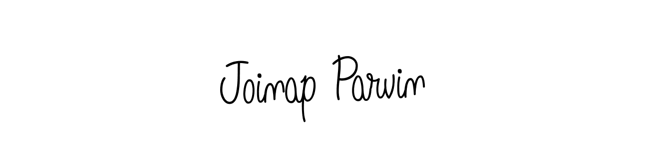 Make a beautiful signature design for name Joinap Parvin. With this signature (Angelique-Rose-font-FFP) style, you can create a handwritten signature for free. Joinap Parvin signature style 5 images and pictures png