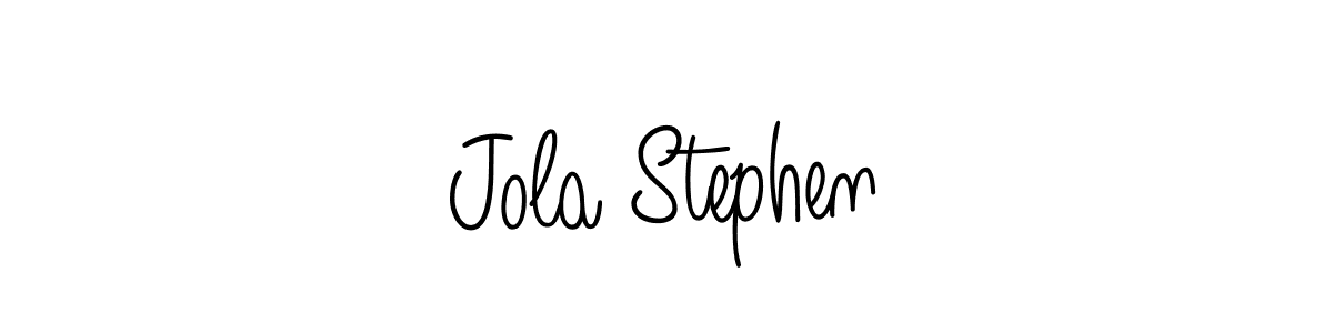 The best way (Angelique-Rose-font-FFP) to make a short signature is to pick only two or three words in your name. The name Jola Stephen include a total of six letters. For converting this name. Jola Stephen signature style 5 images and pictures png