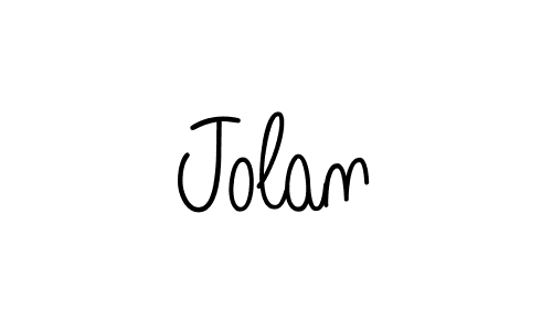 How to make Jolan name signature. Use Angelique-Rose-font-FFP style for creating short signs online. This is the latest handwritten sign. Jolan signature style 5 images and pictures png