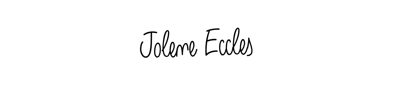 Jolene Eccles stylish signature style. Best Handwritten Sign (Angelique-Rose-font-FFP) for my name. Handwritten Signature Collection Ideas for my name Jolene Eccles. Jolene Eccles signature style 5 images and pictures png