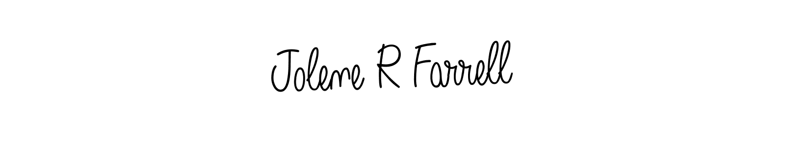 Use a signature maker to create a handwritten signature online. With this signature software, you can design (Angelique-Rose-font-FFP) your own signature for name Jolene R Farrell. Jolene R Farrell signature style 5 images and pictures png