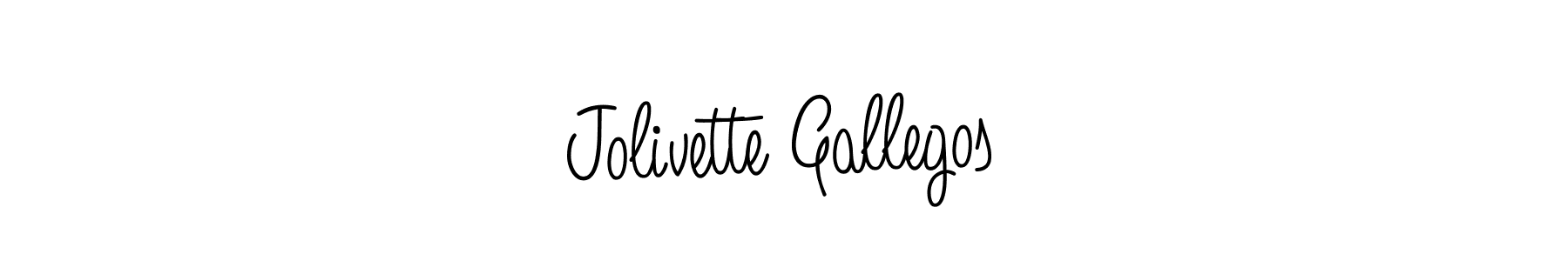 You can use this online signature creator to create a handwritten signature for the name Jolivette Gallegos. This is the best online autograph maker. Jolivette Gallegos signature style 5 images and pictures png