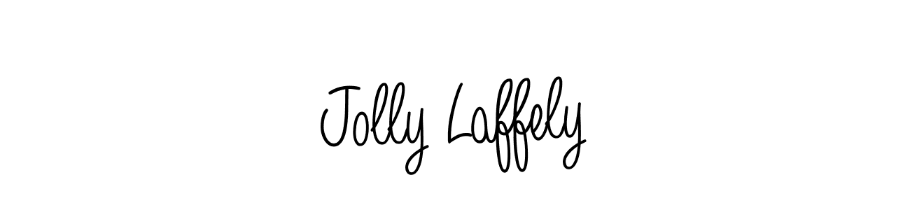 Use a signature maker to create a handwritten signature online. With this signature software, you can design (Angelique-Rose-font-FFP) your own signature for name Jolly Laffely. Jolly Laffely signature style 5 images and pictures png