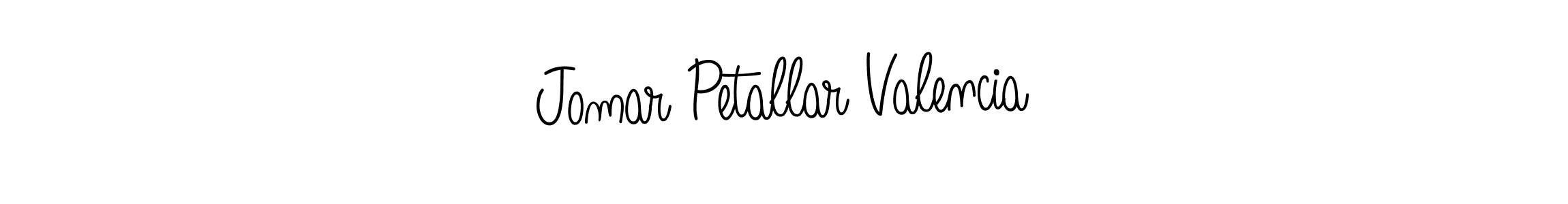 Create a beautiful signature design for name Jomar Petallar Valencia. With this signature (Angelique-Rose-font-FFP) fonts, you can make a handwritten signature for free. Jomar Petallar Valencia signature style 5 images and pictures png