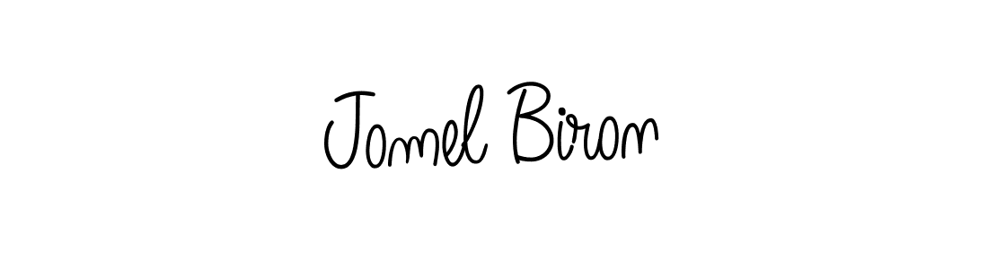 Create a beautiful signature design for name Jomel Biron. With this signature (Angelique-Rose-font-FFP) fonts, you can make a handwritten signature for free. Jomel Biron signature style 5 images and pictures png