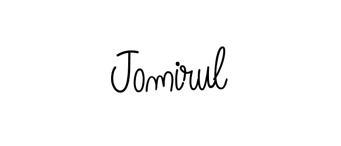 How to Draw Jomirul signature style? Angelique-Rose-font-FFP is a latest design signature styles for name Jomirul. Jomirul signature style 5 images and pictures png