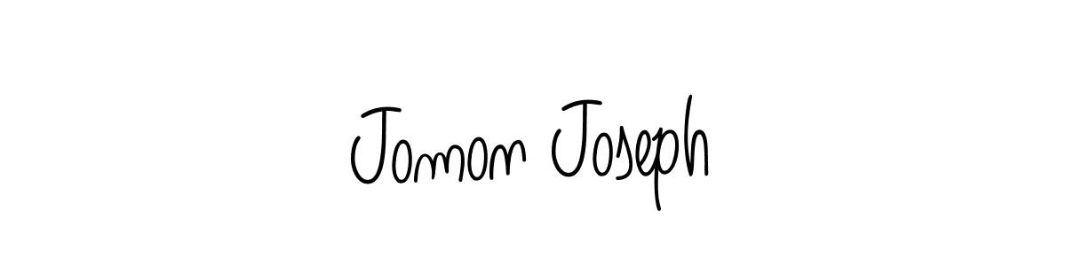 Make a beautiful signature design for name Jomon Joseph. With this signature (Angelique-Rose-font-FFP) style, you can create a handwritten signature for free. Jomon Joseph signature style 5 images and pictures png