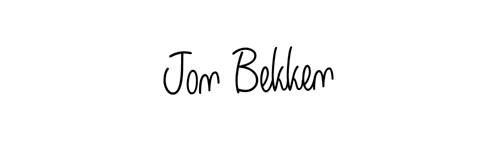 You should practise on your own different ways (Angelique-Rose-font-FFP) to write your name (Jon Bekken) in signature. don't let someone else do it for you. Jon Bekken signature style 5 images and pictures png