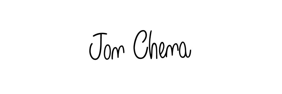 Design your own signature with our free online signature maker. With this signature software, you can create a handwritten (Angelique-Rose-font-FFP) signature for name Jon Chena. Jon Chena signature style 5 images and pictures png