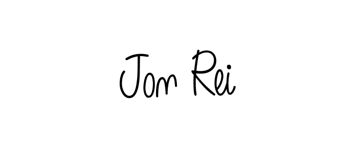 You should practise on your own different ways (Angelique-Rose-font-FFP) to write your name (Jon Rei) in signature. don't let someone else do it for you. Jon Rei signature style 5 images and pictures png