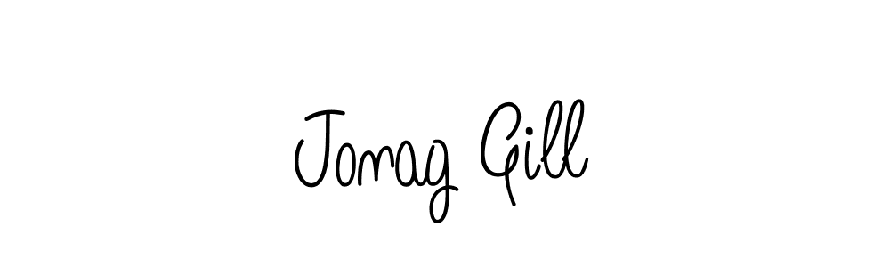 Use a signature maker to create a handwritten signature online. With this signature software, you can design (Angelique-Rose-font-FFP) your own signature for name Jonag Gill. Jonag Gill signature style 5 images and pictures png