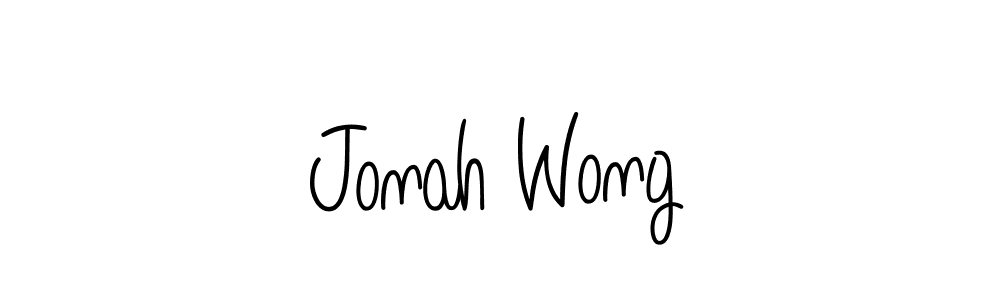 You should practise on your own different ways (Angelique-Rose-font-FFP) to write your name (Jonah Wong) in signature. don't let someone else do it for you. Jonah Wong signature style 5 images and pictures png