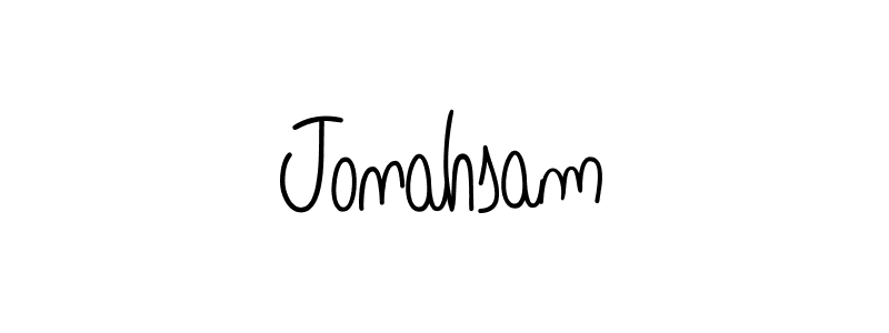 Use a signature maker to create a handwritten signature online. With this signature software, you can design (Angelique-Rose-font-FFP) your own signature for name Jonahsam. Jonahsam signature style 5 images and pictures png