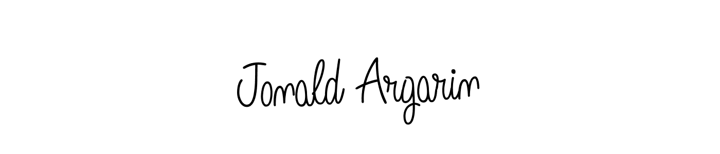 How to make Jonald Argarin signature? Angelique-Rose-font-FFP is a professional autograph style. Create handwritten signature for Jonald Argarin name. Jonald Argarin signature style 5 images and pictures png