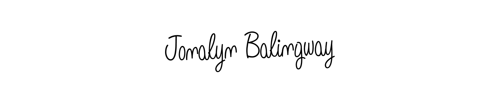 Jonalyn Balingway stylish signature style. Best Handwritten Sign (Angelique-Rose-font-FFP) for my name. Handwritten Signature Collection Ideas for my name Jonalyn Balingway. Jonalyn Balingway signature style 5 images and pictures png