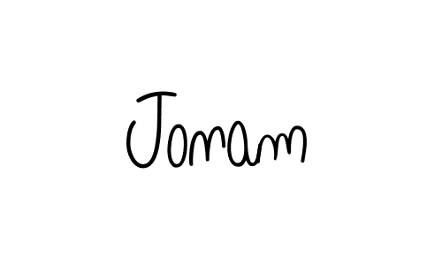 Make a beautiful signature design for name Jonam. With this signature (Angelique-Rose-font-FFP) style, you can create a handwritten signature for free. Jonam signature style 5 images and pictures png