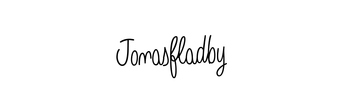 Jonasfladby stylish signature style. Best Handwritten Sign (Angelique-Rose-font-FFP) for my name. Handwritten Signature Collection Ideas for my name Jonasfladby. Jonasfladby signature style 5 images and pictures png