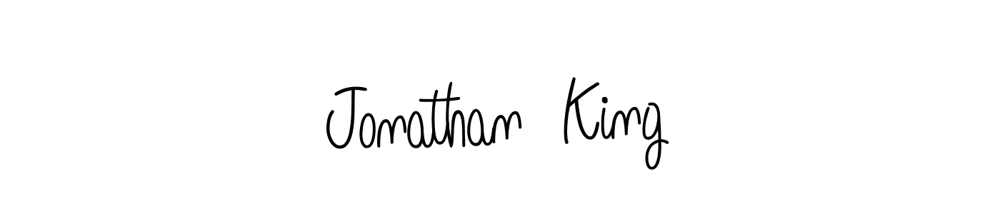 Make a beautiful signature design for name Jonathan  King. With this signature (Angelique-Rose-font-FFP) style, you can create a handwritten signature for free. Jonathan  King signature style 5 images and pictures png