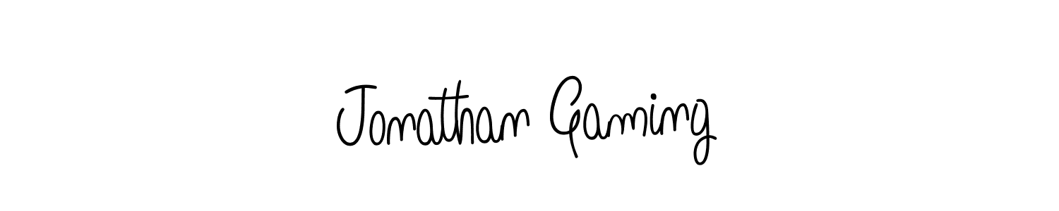 Jonathan Gaming stylish signature style. Best Handwritten Sign (Angelique-Rose-font-FFP) for my name. Handwritten Signature Collection Ideas for my name Jonathan Gaming. Jonathan Gaming signature style 5 images and pictures png