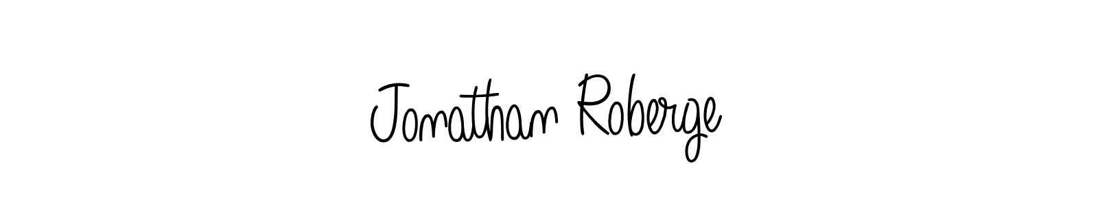 You should practise on your own different ways (Angelique-Rose-font-FFP) to write your name (Jonathan Roberge) in signature. don't let someone else do it for you. Jonathan Roberge signature style 5 images and pictures png