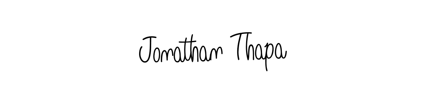 How to make Jonathan Thapa name signature. Use Angelique-Rose-font-FFP style for creating short signs online. This is the latest handwritten sign. Jonathan Thapa signature style 5 images and pictures png