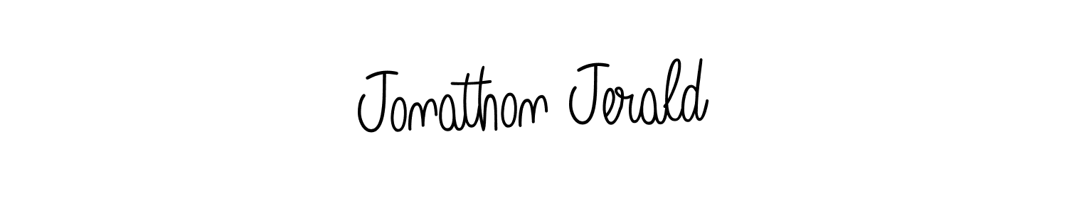 Make a beautiful signature design for name Jonathon Jerald. With this signature (Angelique-Rose-font-FFP) style, you can create a handwritten signature for free. Jonathon Jerald signature style 5 images and pictures png