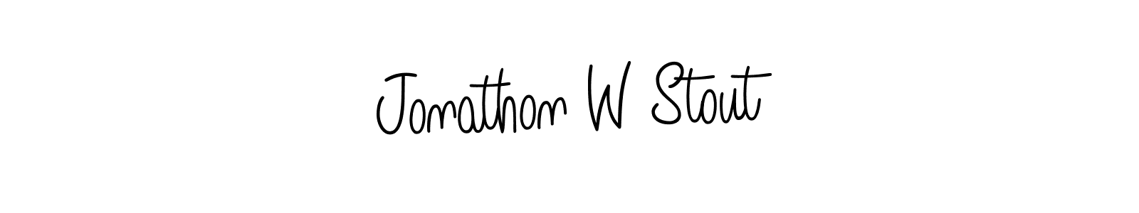 Use a signature maker to create a handwritten signature online. With this signature software, you can design (Angelique-Rose-font-FFP) your own signature for name Jonathon W Stout. Jonathon W Stout signature style 5 images and pictures png