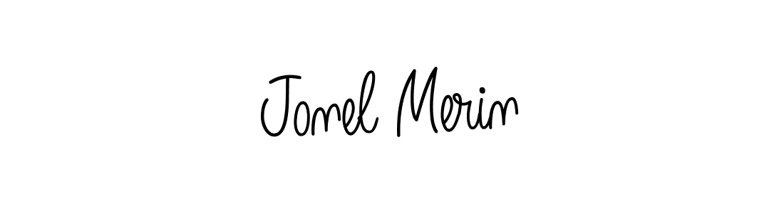 Jonel Merin stylish signature style. Best Handwritten Sign (Angelique-Rose-font-FFP) for my name. Handwritten Signature Collection Ideas for my name Jonel Merin. Jonel Merin signature style 5 images and pictures png