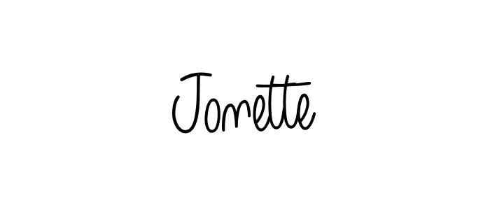 The best way (Angelique-Rose-font-FFP) to make a short signature is to pick only two or three words in your name. The name Jonette include a total of six letters. For converting this name. Jonette signature style 5 images and pictures png