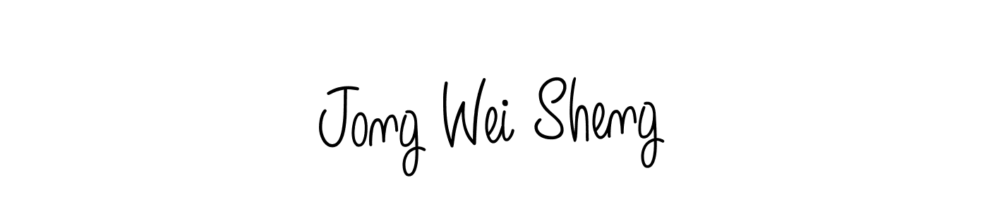 Jong Wei Sheng stylish signature style. Best Handwritten Sign (Angelique-Rose-font-FFP) for my name. Handwritten Signature Collection Ideas for my name Jong Wei Sheng. Jong Wei Sheng signature style 5 images and pictures png