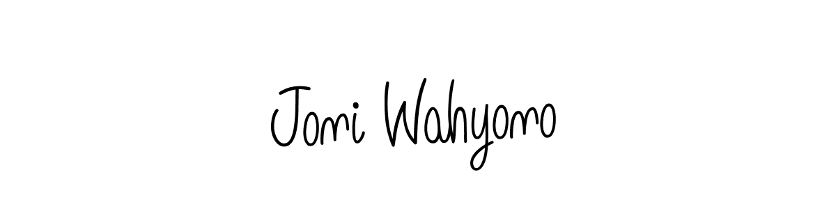 Design your own signature with our free online signature maker. With this signature software, you can create a handwritten (Angelique-Rose-font-FFP) signature for name Joni Wahyono. Joni Wahyono signature style 5 images and pictures png