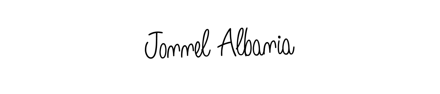 Also You can easily find your signature by using the search form. We will create Jonnel Albania name handwritten signature images for you free of cost using Angelique-Rose-font-FFP sign style. Jonnel Albania signature style 5 images and pictures png