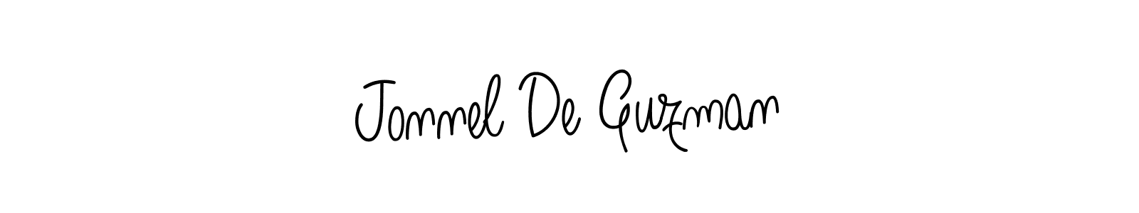 Make a beautiful signature design for name Jonnel De Guzman. With this signature (Angelique-Rose-font-FFP) style, you can create a handwritten signature for free. Jonnel De Guzman signature style 5 images and pictures png