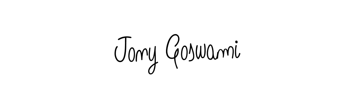 You should practise on your own different ways (Angelique-Rose-font-FFP) to write your name (Jony Goswami) in signature. don't let someone else do it for you. Jony Goswami signature style 5 images and pictures png
