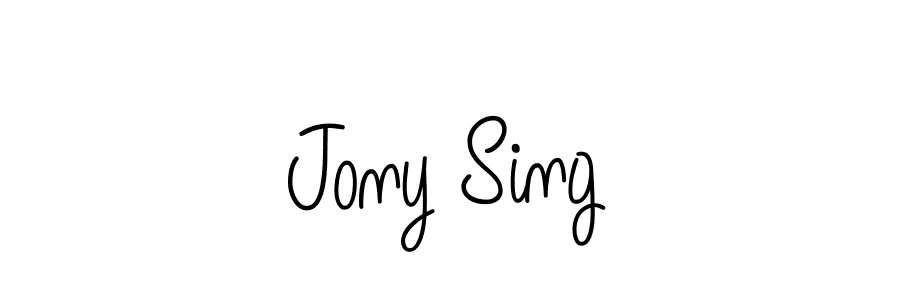 Jony Sing stylish signature style. Best Handwritten Sign (Angelique-Rose-font-FFP) for my name. Handwritten Signature Collection Ideas for my name Jony Sing. Jony Sing signature style 5 images and pictures png