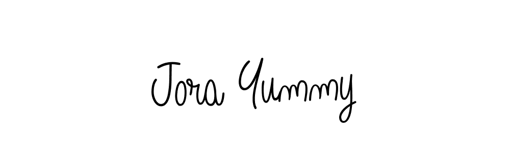 Use a signature maker to create a handwritten signature online. With this signature software, you can design (Angelique-Rose-font-FFP) your own signature for name Jora Yummy. Jora Yummy signature style 5 images and pictures png