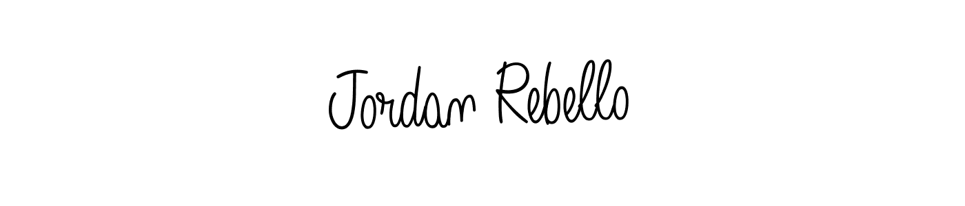 You should practise on your own different ways (Angelique-Rose-font-FFP) to write your name (Jordan Rebello) in signature. don't let someone else do it for you. Jordan Rebello signature style 5 images and pictures png
